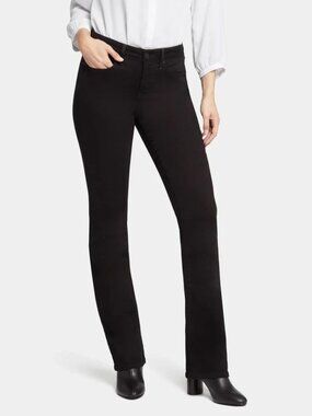 NYDJ Barbara Bootcut Jeans Black 10 T Lift Tuck 31 x 37